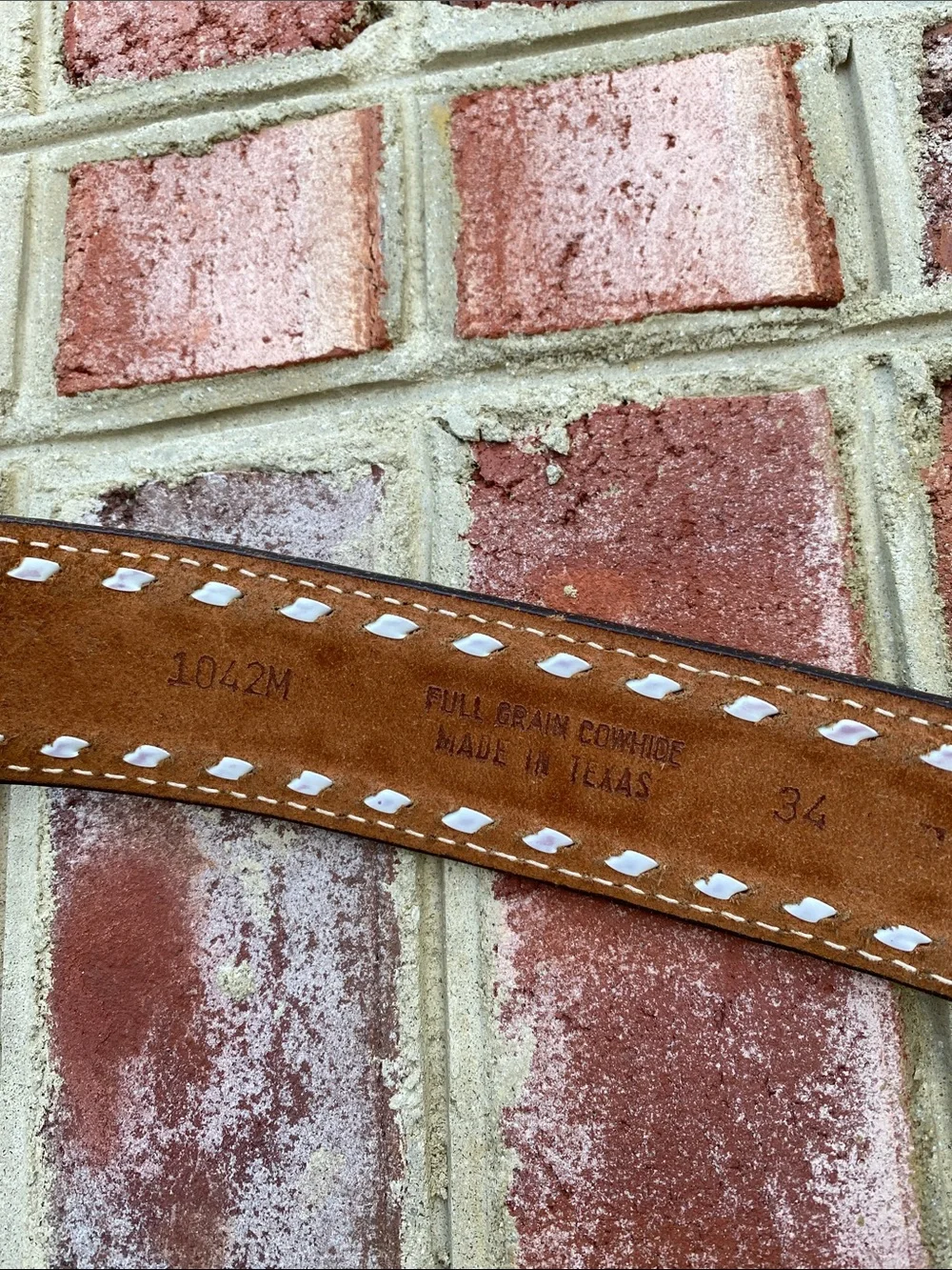 TEX TAN Genuine Cowhide Belt Size 34